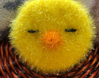 Crochted Chick Dishwash Scrubby