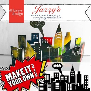 Cityscape Clipart Poster Background Cutouts Photo Prop Graphics image 1