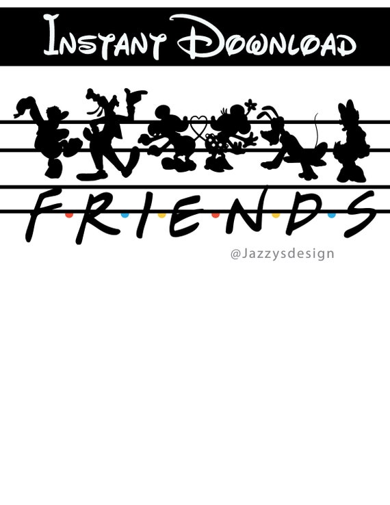 Mickey & Friends Pattern | SVG Cutouts Il_570xn