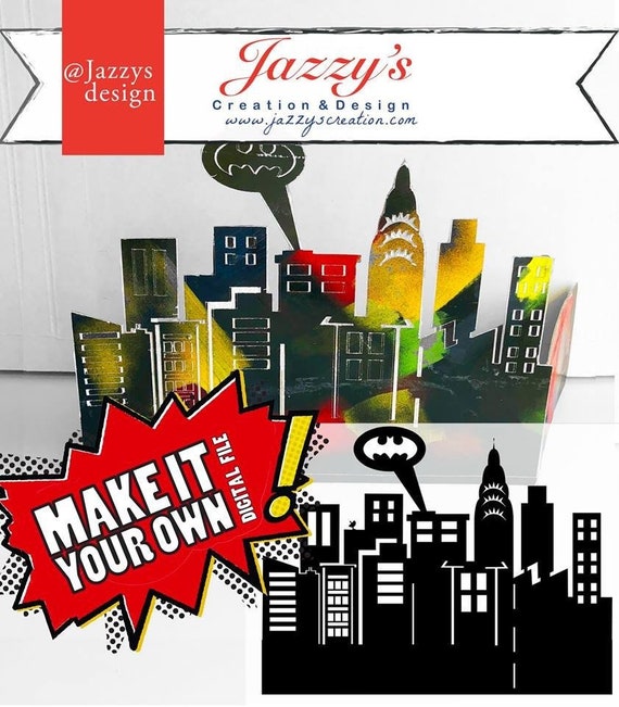 Cityscape Clipart | Poster Background Cutouts | Photo Prop | Graphics Il_570xn