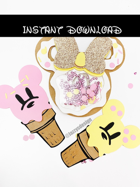 Disney Sweet Treats | SVG Cutouts | Mickey Minnie Donut | Mickey Mouse Ice Cream Il_570xn