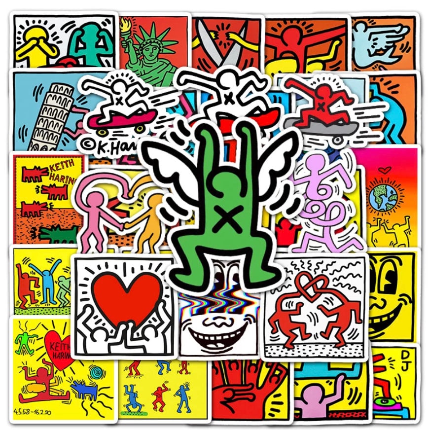 🥇 Vinili e adesivi cuore keith haring 🥇