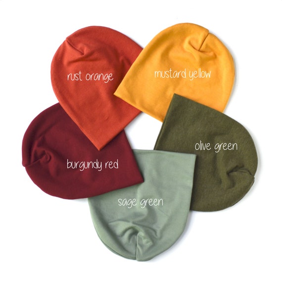 solid color baby hats
