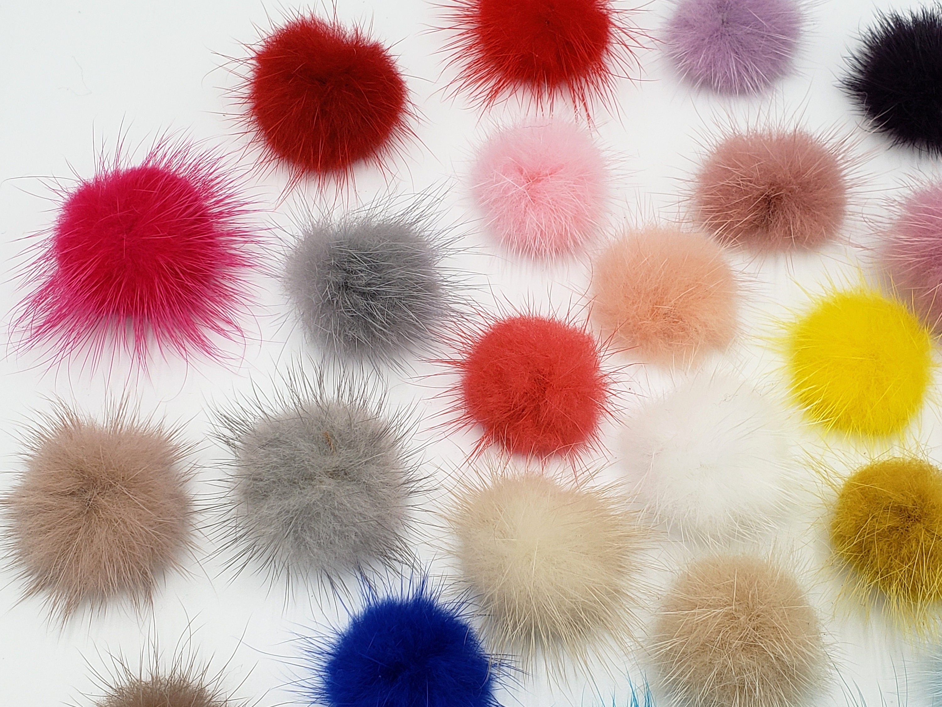 Mink Pom PomsMink PomPomMini Pom PomMini pompomsMini Etsy