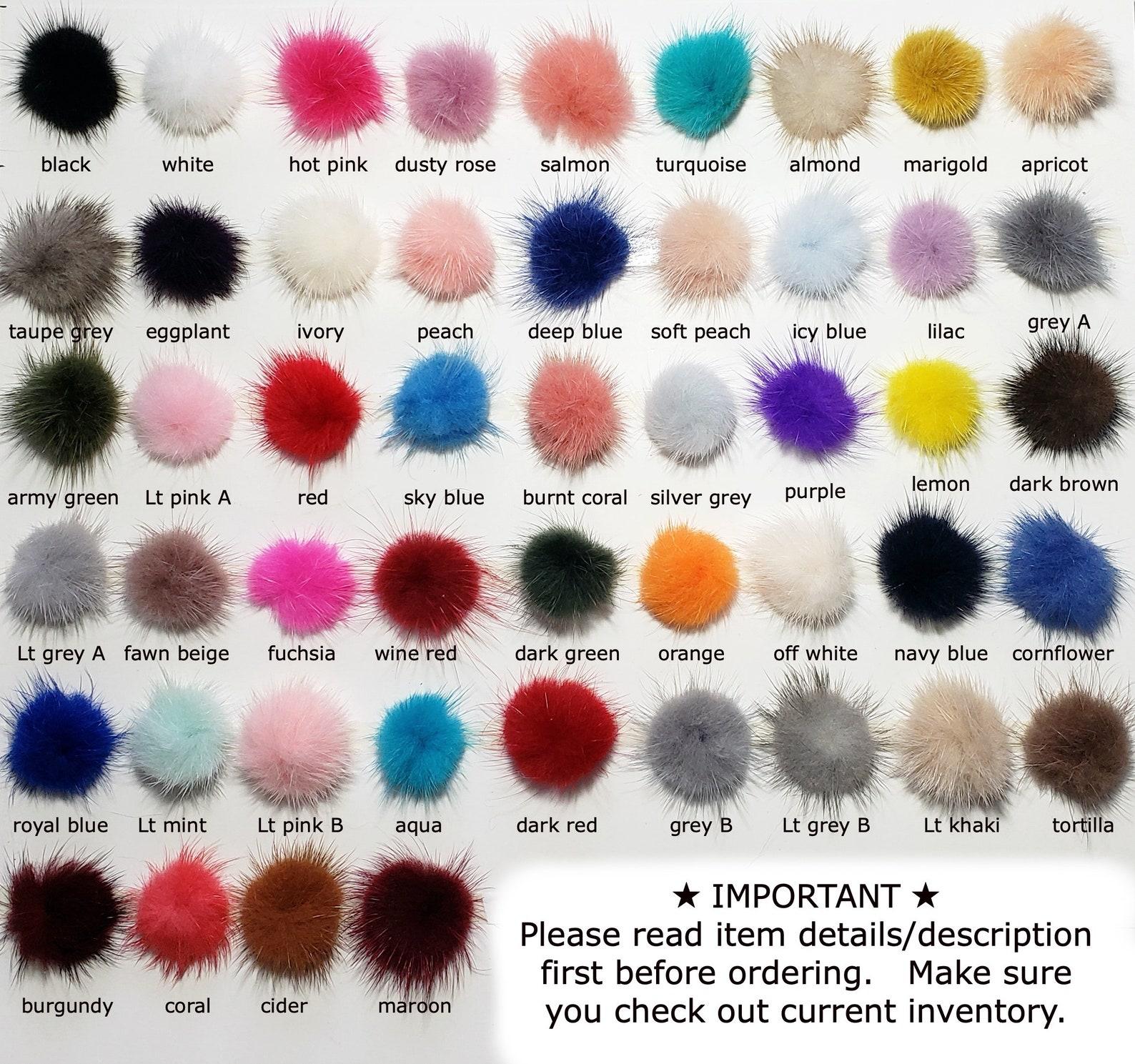 Mink Pom Pomsmink Pompommini Pom Pommini Pompomsmini Etsy