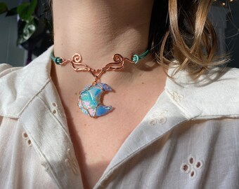 Angel Aura Moon Choker ~ Copper