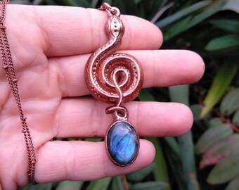 Labradorite Snake Necklace