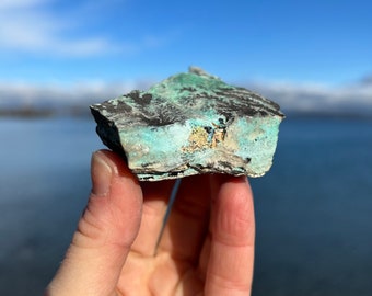 Druzy Chrysocolla with Dendrites ~ Raw Mineral Specimen
