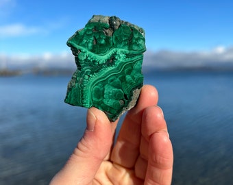 Malachite Slice ~ Raw Mineral Specimen