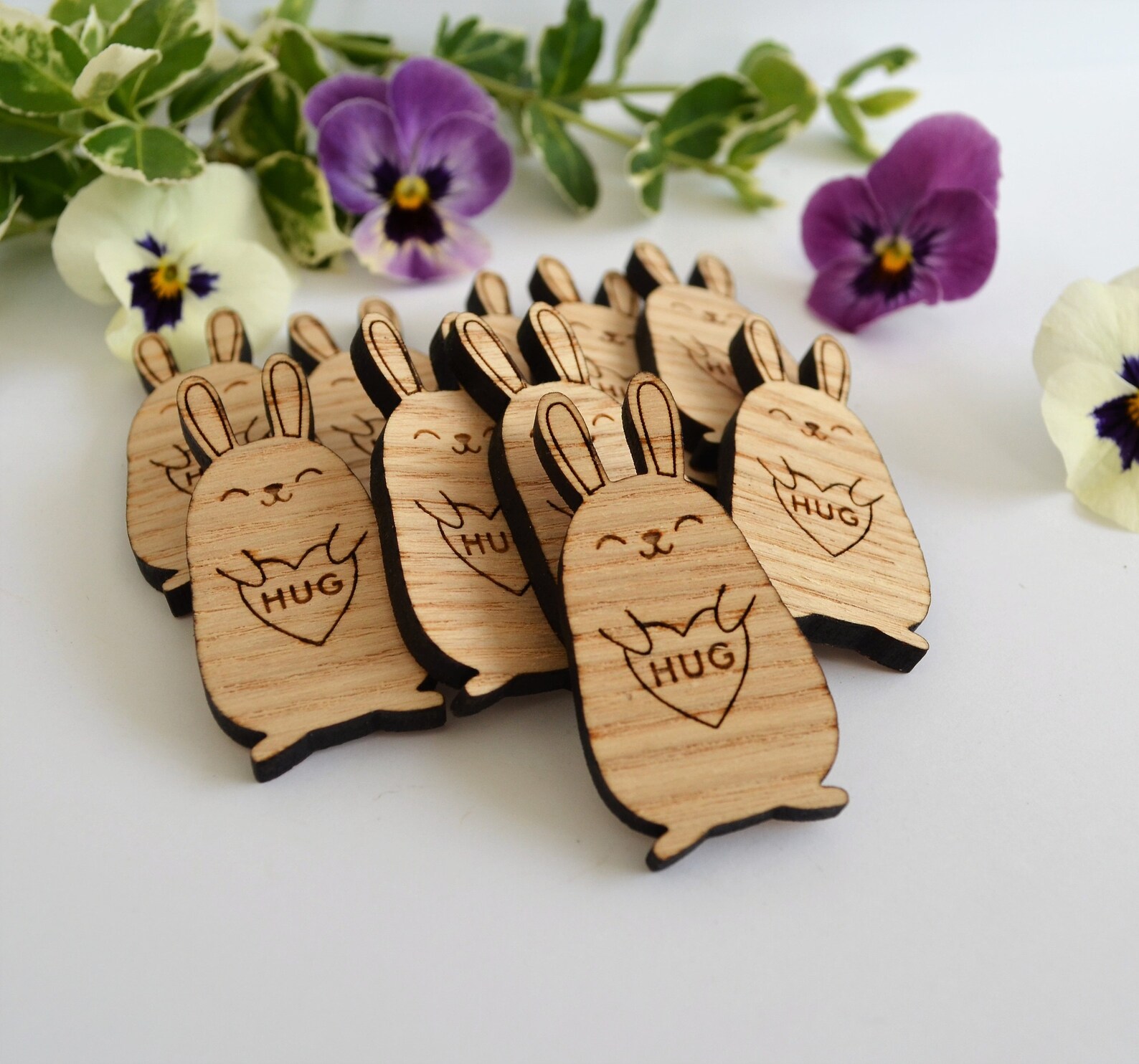 Bunny Rabbit Pocket Hug Gift Tokens Thinking Of You Coin Craft Etsy