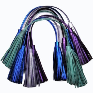 CUSTOM Metallic Double-Ended Leather Tassel - Made to Order  (Custom, ships within 3 weeks)