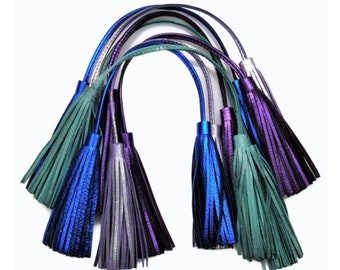 Custom Metallic Double-Ended Leather Tassel - Made to Order