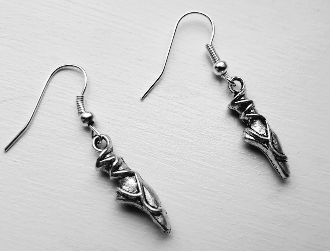Ballet Slipper Earrings Ballet Shoe Charm Ballet Dancer Etsy