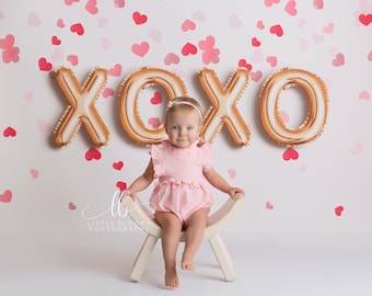 Valentine's Day Backdrop, Valentine's Day Photo Background, Bokeh Hearts Backdrop for Valentines, Valentine Backdrops Photography VD197