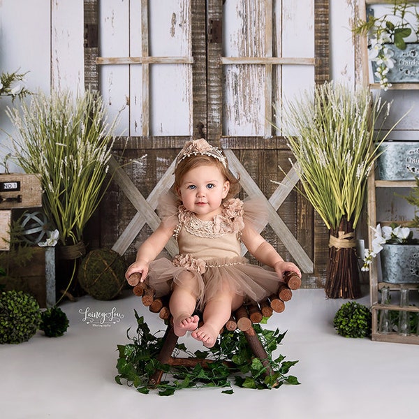 Spring Doors Photography Backdrop | Spring Photo Prop | Easter Photo Backdrops | Spring Photography Prop | Photography Background SPG269