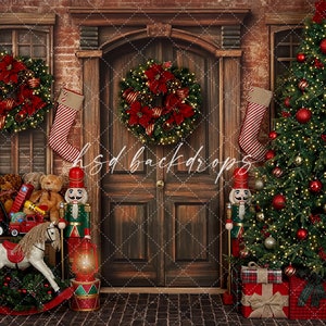 Santa&#39;s Worksop Backdrop for Photography, Christmas Room Photo Backdrop for Pictures, Christmas Tree Background, Holiday Backdrop CHS506