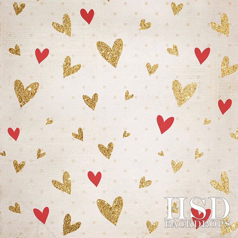 Valentine's Backdrop, Vinyl Photography Backdrop Valentine's Day Photography Background, Pink Valentines Photo Props Confetti Dots VD125 image 2