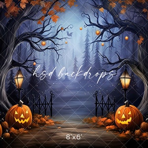 Halloween Backdrop for Pictures, Large Halloween Party Backdrop ...