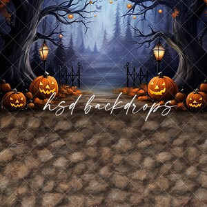 Halloween Backdrop for Pictures, Large Halloween Party Backdrop ...