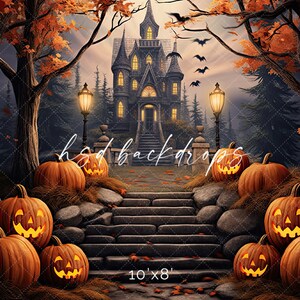 Halloween Backdrop for Pictures, Large Halloween Party Backdrop ...