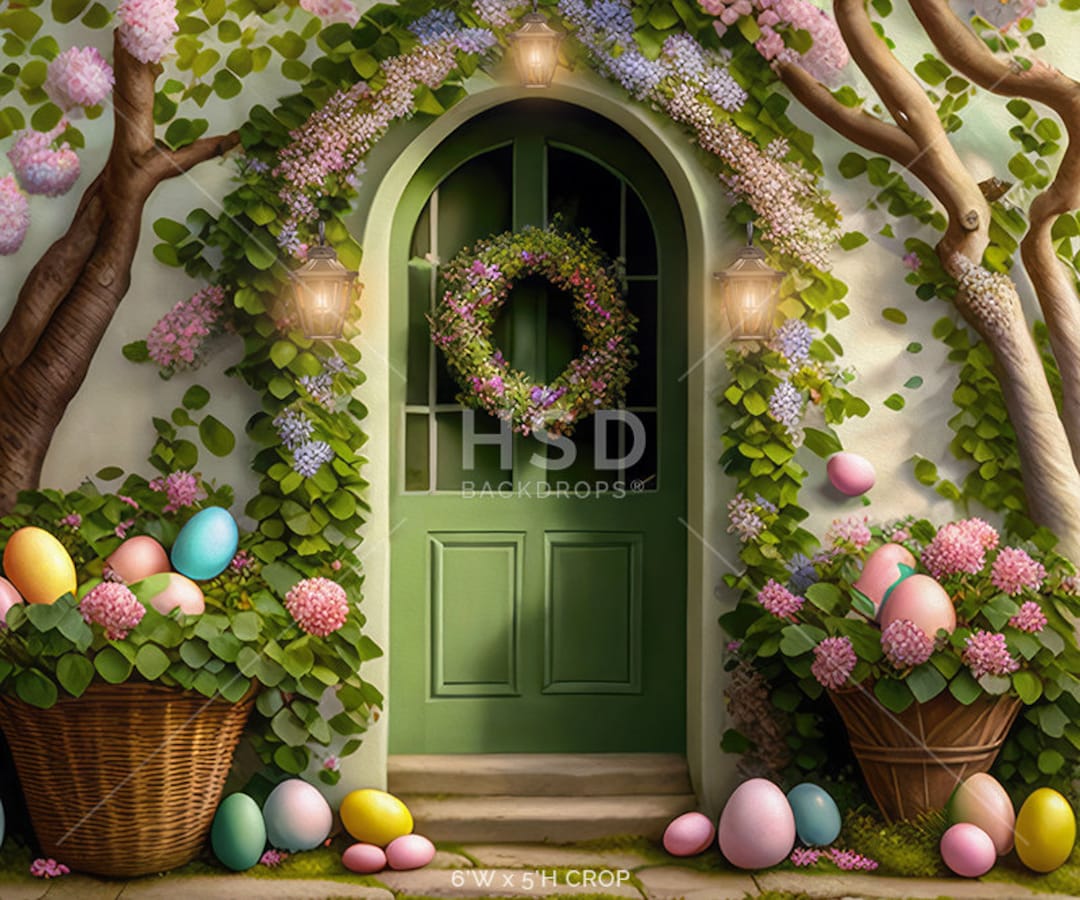 Easter Backdrop for Photography, Easter Bunny Photoshoot Backdrop