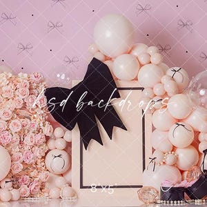 Curtain Boho Feather Monstera Cake Smash Backdrop
