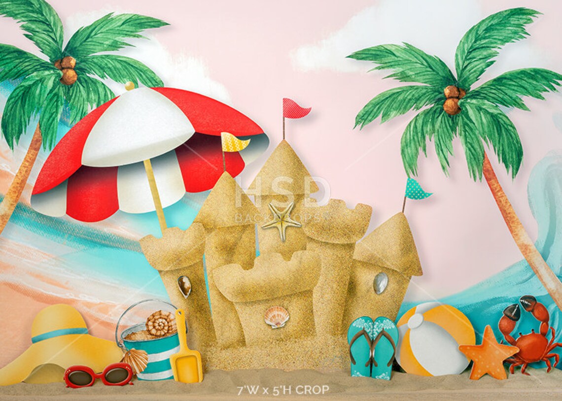 Beach Backdrop Beach Scene Backdrop Summer Beach Theme Etsy