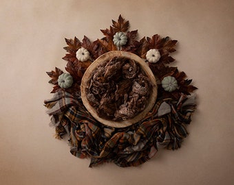 Fall Digital Backdrop Newborn, Digital Background, Digital Backgrounds for Newborn Photography Autumn | Elegant Autumn