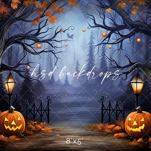 Halloween Backdrop for Pictures, Large Halloween Party Backdrop ...