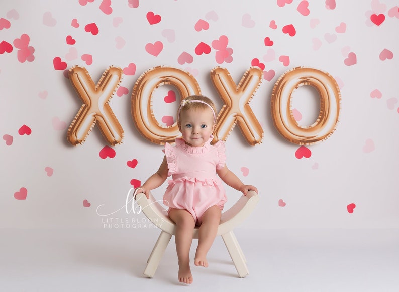 Valentine's Day Backdrop, Valentine's Day Photo Background, Bokeh Hearts Backdrop for Valentines, Valentine Backdrops Photography VD197