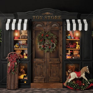 Christmas Backdrop Christmas Toy Store Backdrop Christmas - Etsy