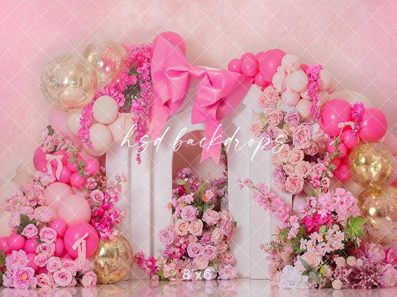 Beground Rpp Coquette Arch 1st Birthday Smash Backdrop - 1st Birthday Girl ...