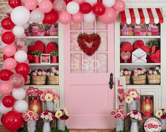 Valentine Backdrop, Valentines Day Photo Backdrop, Valentines Backdrops for Photography, Valentine Picture Backdrop, Valentines Props VD239
