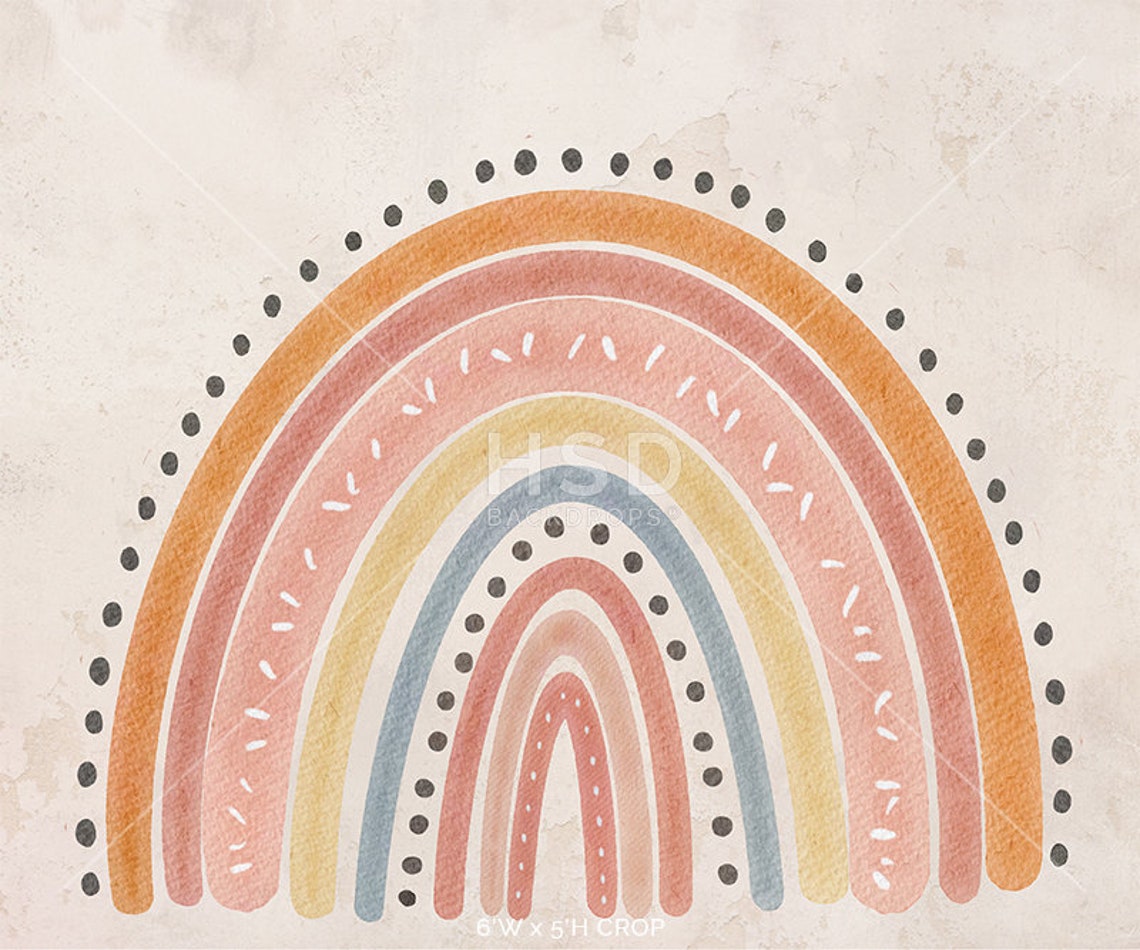 Boho Rainbow Backdrop Rainbow Photography Backdrop Rainbow Etsy India