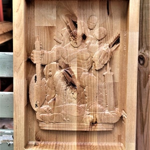 Hulk Valet Catchall Dump Tray 3D wood carving Baltic Birch wood 14x10