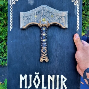 Mjolnir Lettering Mjolnir Thor Hammer Wood Sign: God of War Ragnarok Wall Art - Etsy