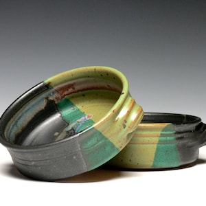 Pottery Bowls - Set of 2, Soup Bowls, Hand Thrown Dip Bowls, Small Baking Dishes, Stoneware Chili Bowls, Chowder Bowls
