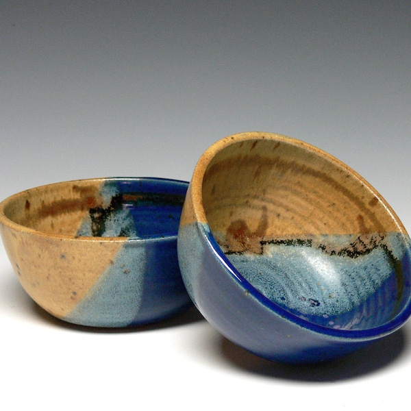 Set of 2 Stoneware Cereal Bowls, Pottery Soup Bowls, Hand Thrown Soup Bowls, Ice Cream Bowls