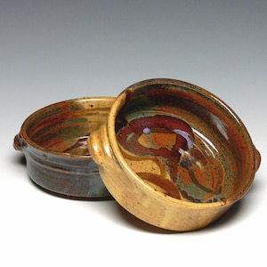 Set of 2 Pottery Bowls, Stoneware Soup Bowls, Hand Thrown Dip Bowls, Small Baking Dishes, Chili Bowls, Chowder Bowls
