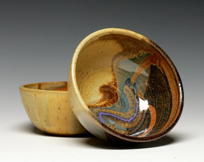 Hand Thrown Soup Bowls, Set of 2 Stoneware Cereal Bowls, Pottery Soup