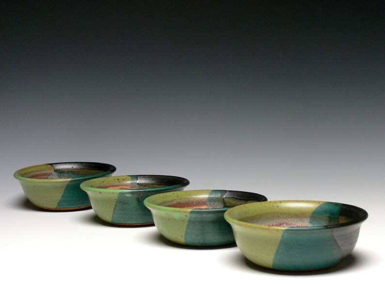 Pottery Prep Bowls Set of 4 Yogurt Bowls Hand Thrown Ice Etsy
