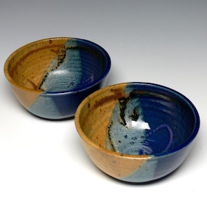 Set of 2 Stoneware Cereal Bowls, Pottery Soup Bowls, Hand Thrown Soup Bowls, Ice Cream Bowls image 3