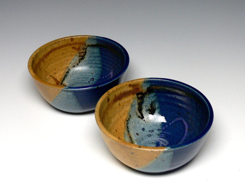 Set of 2 Stoneware Cereal Bowls, Pottery Soup Bowls, Hand Thrown Soup Bowls, Ice Cream Bowls image 3