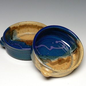 Set of 2 Soup Bowls, Pottery Bowls, Hand Thrown Dip Bowls, Small Baking Dishes, Stoneware Chili Bowls, Chowder Bowls
