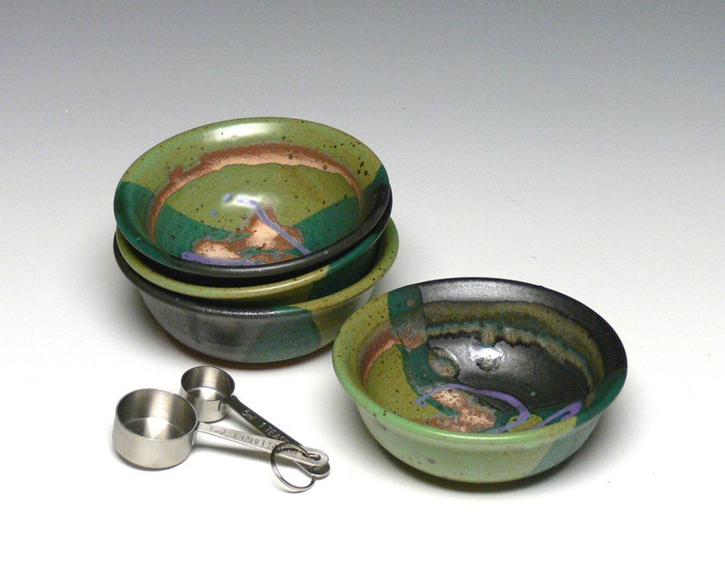 Pottery Prep Bowls Set of 4 Yogurt Bowls Hand Thrown Ice Etsy