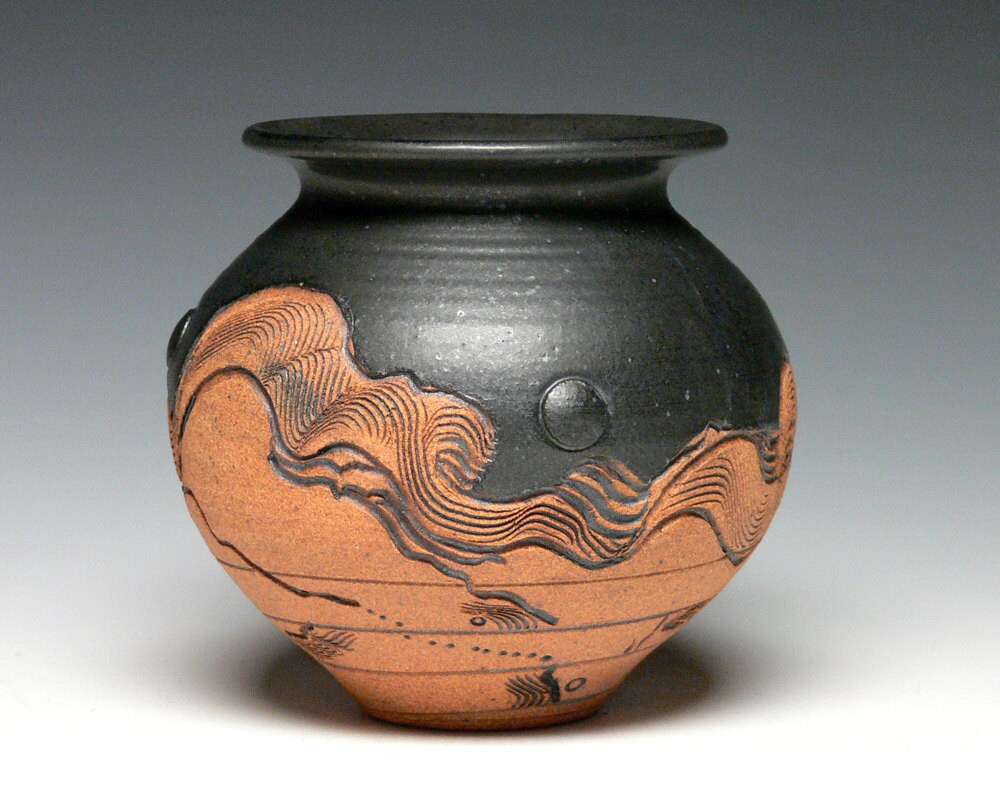 Stoneware Vase Hand Thrown Vase Pottery Vase Ceramic Vase | Etsy