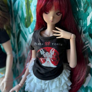 Black Sleepy Band Shirt for Smart Doll