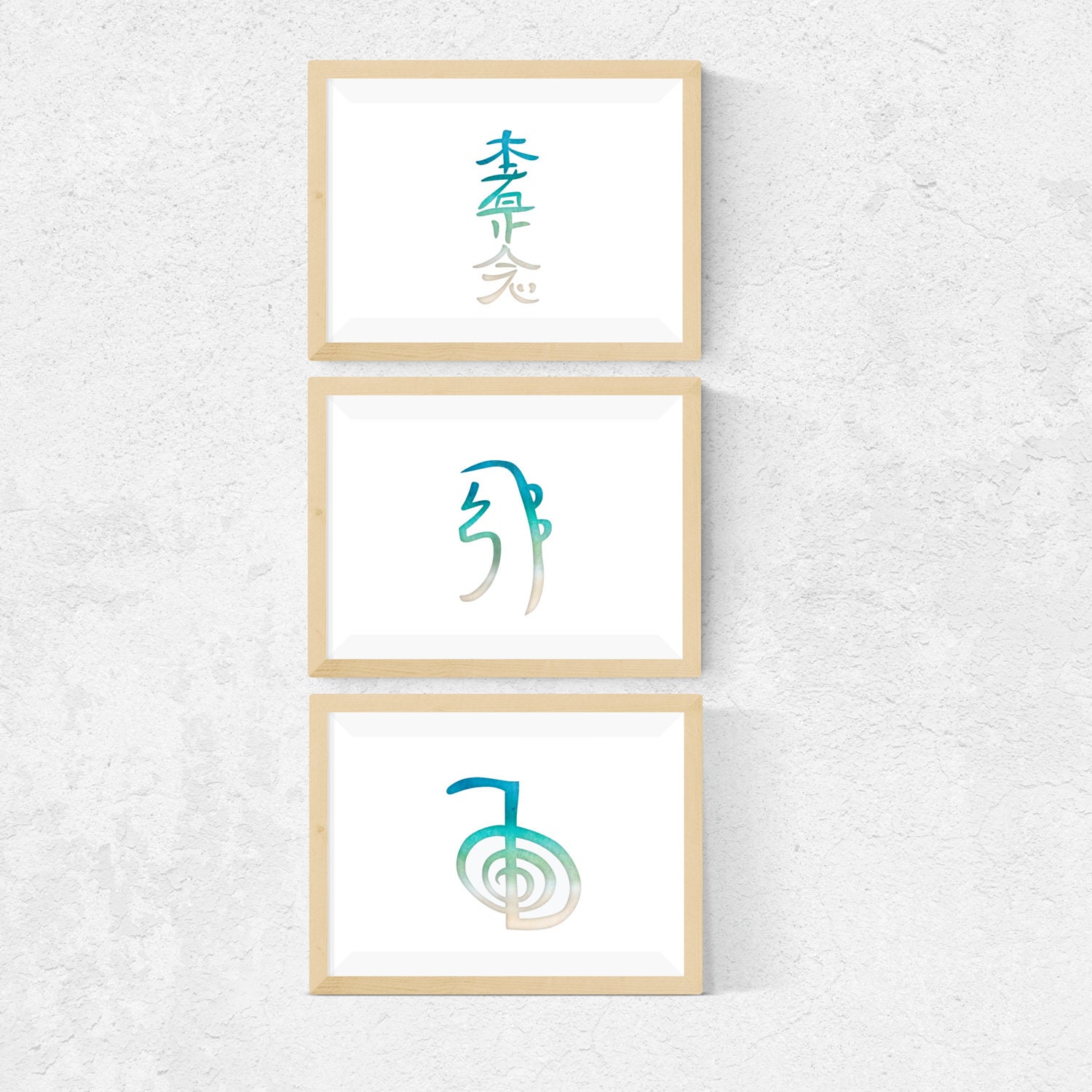 Printable Reiki Symbols Set of 3 Downloadable Prints Instant Download ...