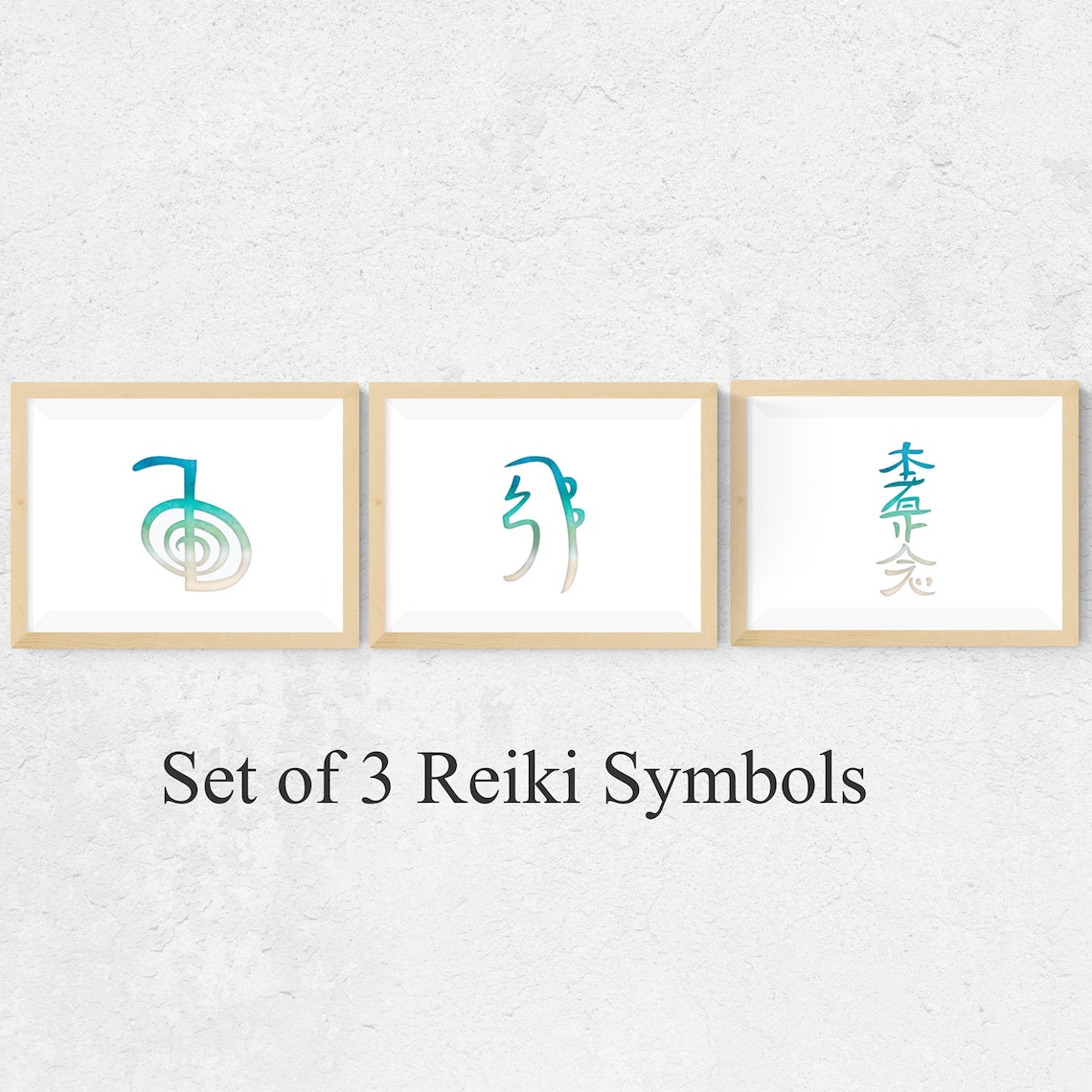 Printable Reiki Symbols Set of 3 Downloadable Prints - Etsy