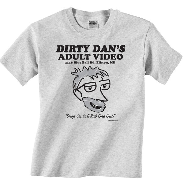 Dirty Dan's Video T-Shirt für Erwachsene